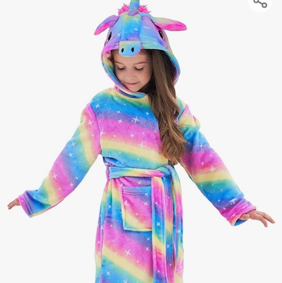 Other - NWT hooded unicorn bathrobe and slippers for children